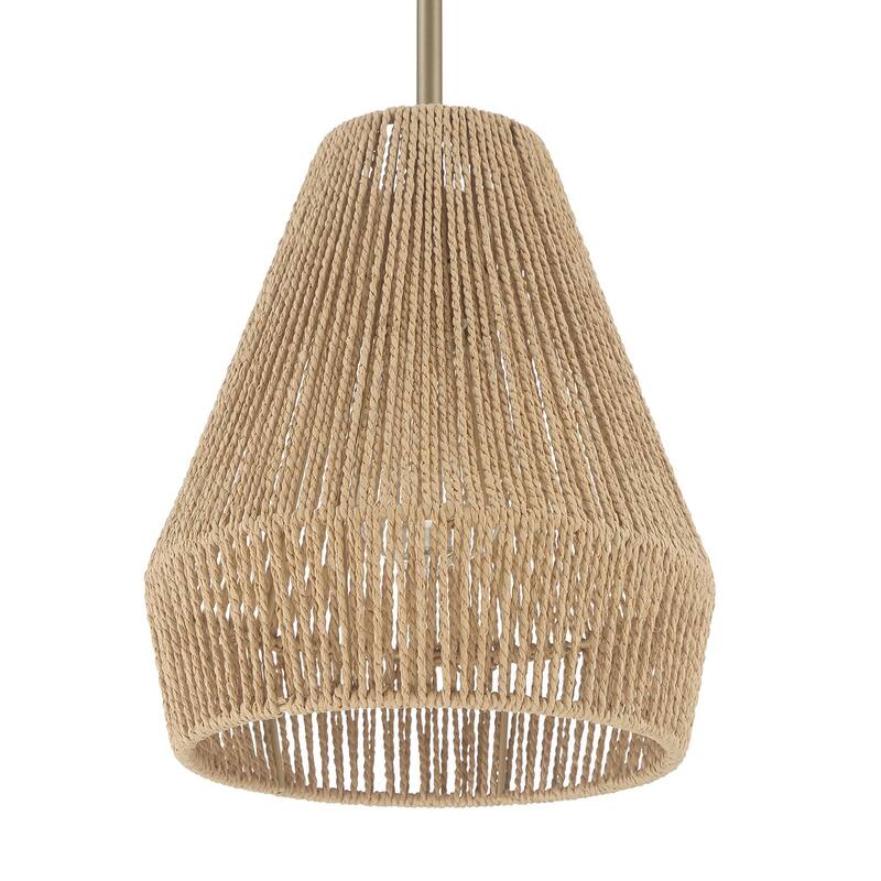 Acroma 1-light Farmhouse Coastal Rattan Kitchen Island Light - N/A