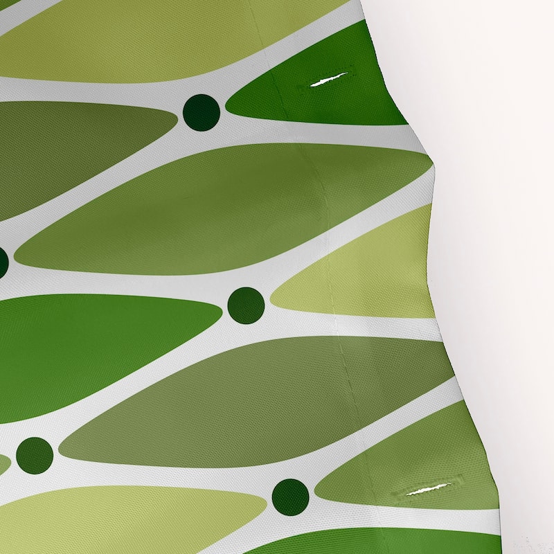 71 x 74-inch Wavy Geometric Print Shower Curtain