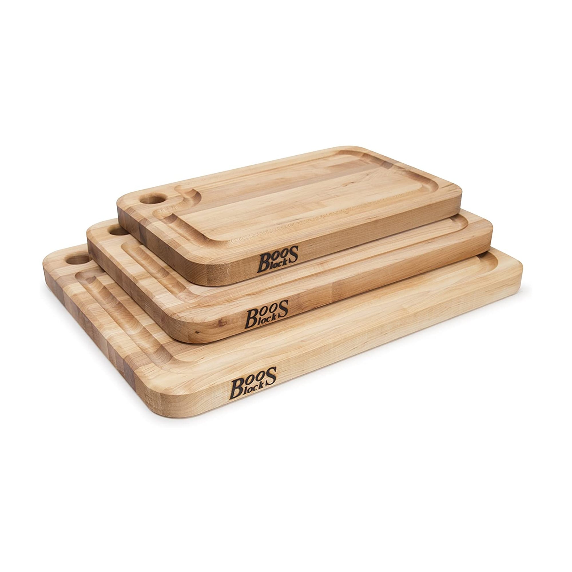 John Boos Maple Wood Cutting Board for Kitchen Prep 24 Inches x 18 Inches,  2.25 Inches Thick Reversible End Grain Rectangular Charcuterie Boos Block