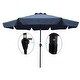 preview thumbnail 19 of 19, 10 ft Patio Umbrella Market Round Umbrella Outdoor Garden Umbrellas with Crank and Push Button Tilt Dark Grey