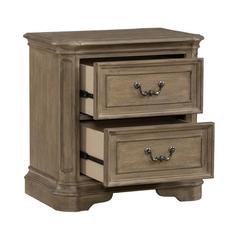 Magnolia Manor 2-Drawer Oak Night Stand for Bedroom - 2 Finish Options