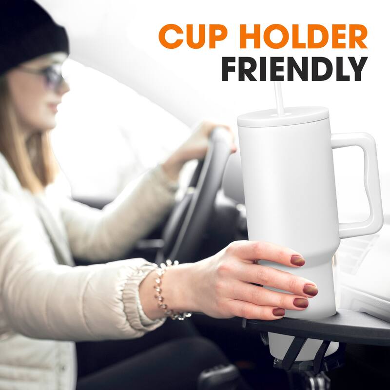 Cheer Collection Insulated Tumbler with Reusable Straw