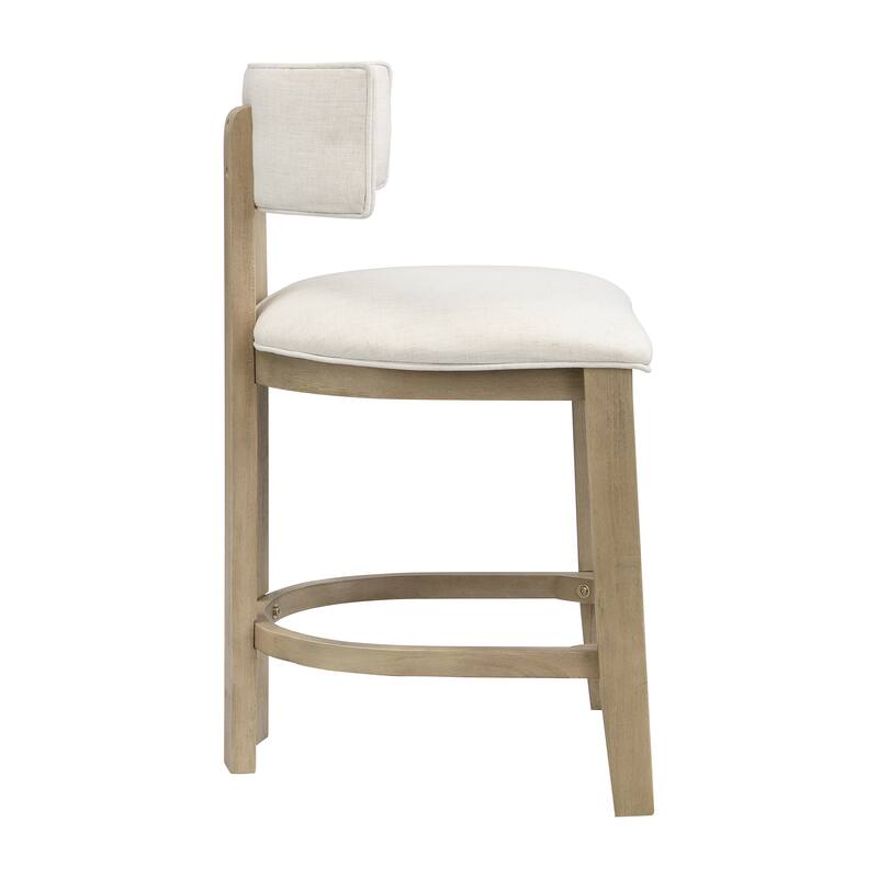 Christopher Knight Home - Dovey Contemporary Upholstered 26-Inch Counter Stool Set of 2 with Rubberwood Frame