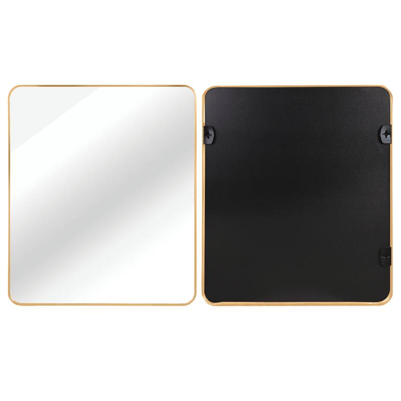 30 "X36" Rectangular Bathroom Wall Mirror,The Brushed Frame Of Rectangular Mirror Is Premium Anti-Rust Aluminum Alloy