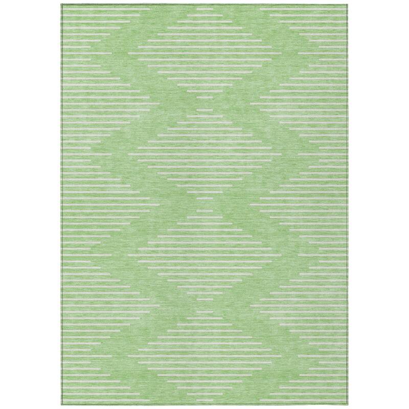 HomeRoots Geometric Transitional Rectangle Outdoor Rug