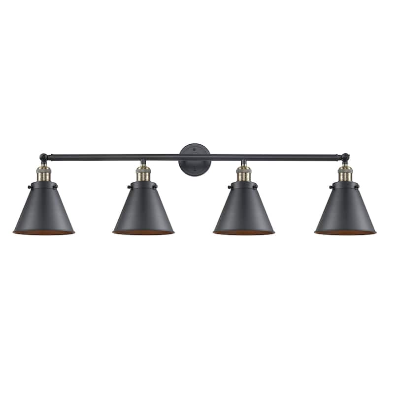 Innovations Lighting Appalachian 4 Light 44" Wide Bathroom Vanity - Black Antique Brass / Matte Black