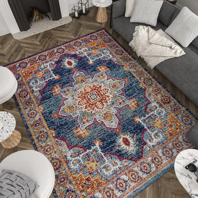 Gematria French Country Medallion Indoor Area Rug