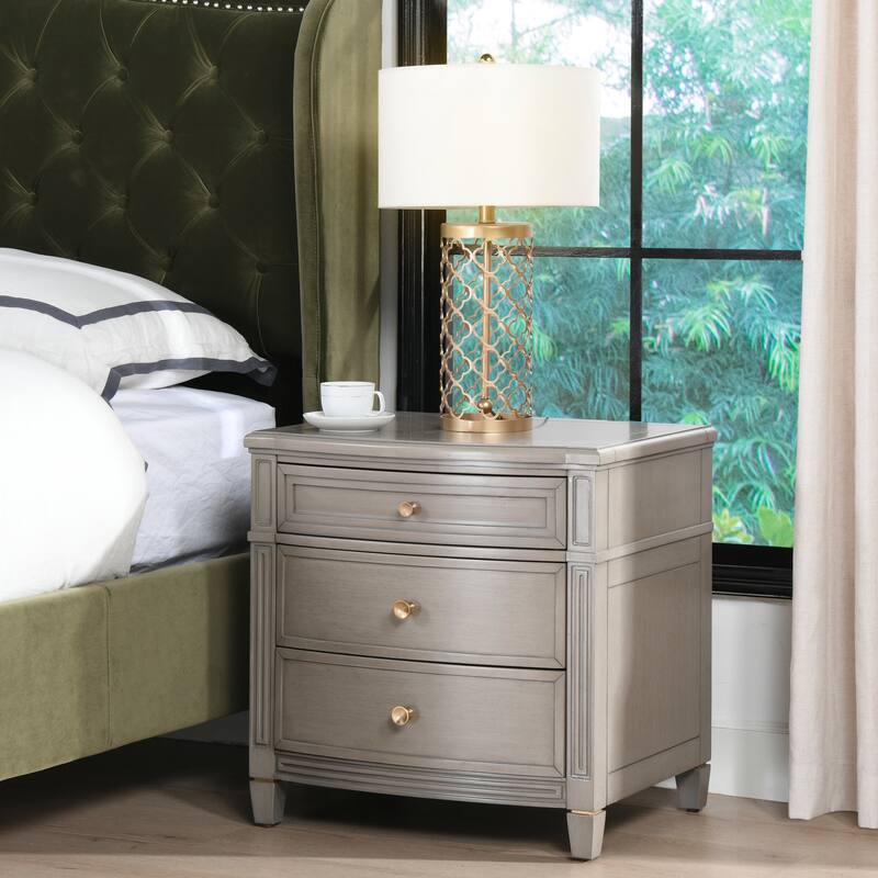 Dauphin 23.5" 3-Drawer Storage End Table