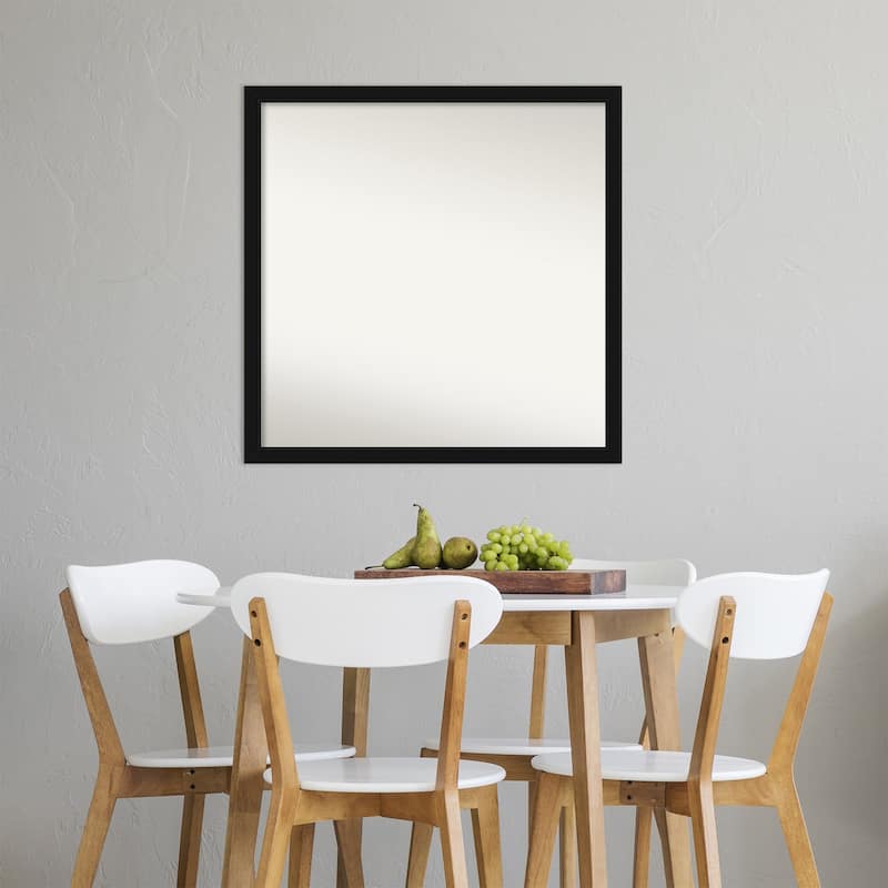 Non-Beveled Wall Mirror - Avon Black Narrow Frame