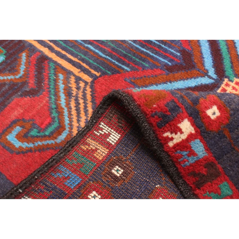 ECARPETGALLERY Hand-knotted Teimani Red Wool Rug - 2'8 x 4'6