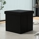 preview thumbnail 2 of 3, Grey Foldable Cube Ottoman Stools Storage Ottoman for Living Room