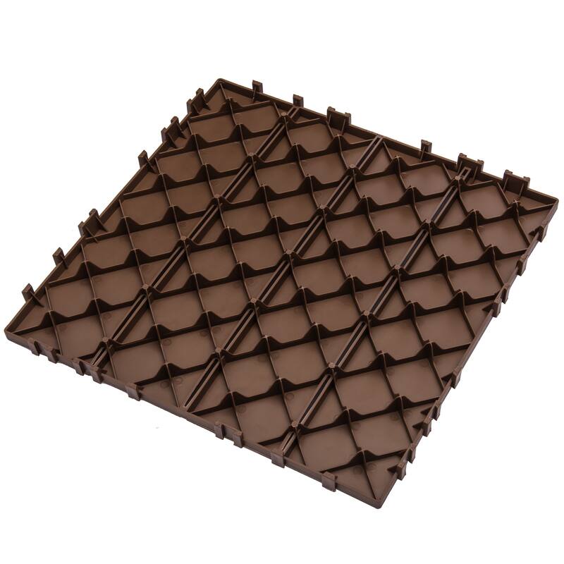 76-Pack 11.42"x11.42" Interlocking Deck Tiles - 68.80 Sq.Ft 3D Wood Grain Plastic Flooring for Outdoor Use