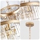 preview thumbnail 6 of 7, Luxury Crystal Chandelier Pendant Ceiling Lighting Fixture, Gold Living Room Hanging Pendant Lighting Fixtures