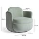 preview thumbnail 14 of 13, Wolfie Velvet Swivel Chair - 30.8"W x 27.2"D x 29.4"H