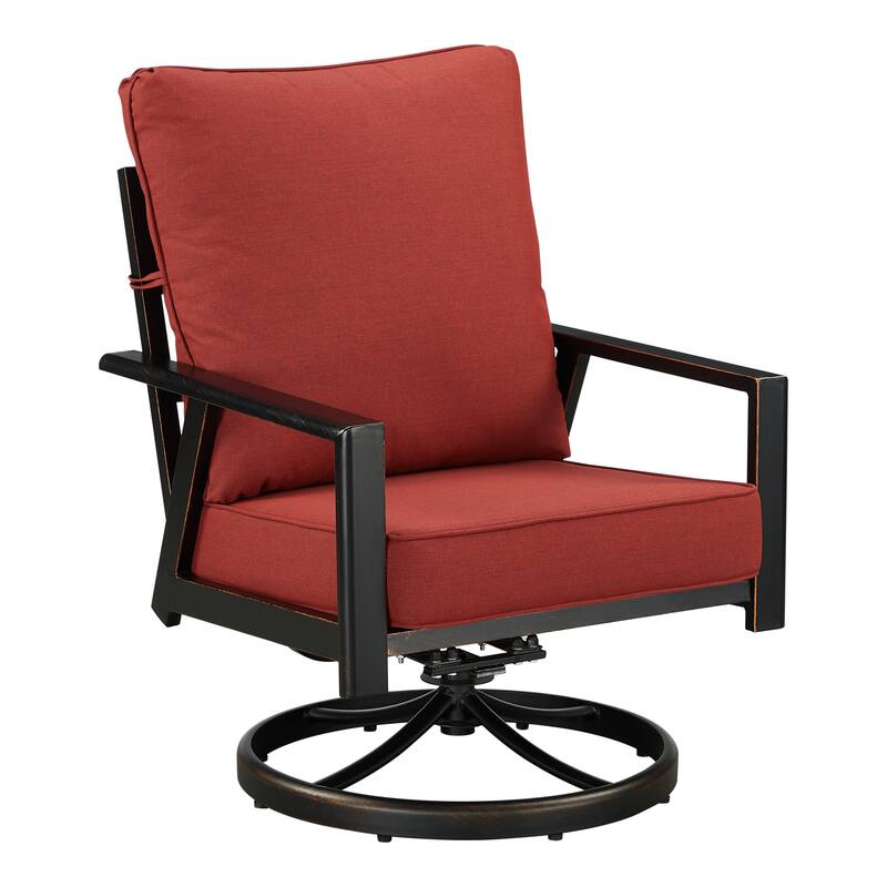 Black Aluminum Fire Table Set with Sofa and Two Club Chairs