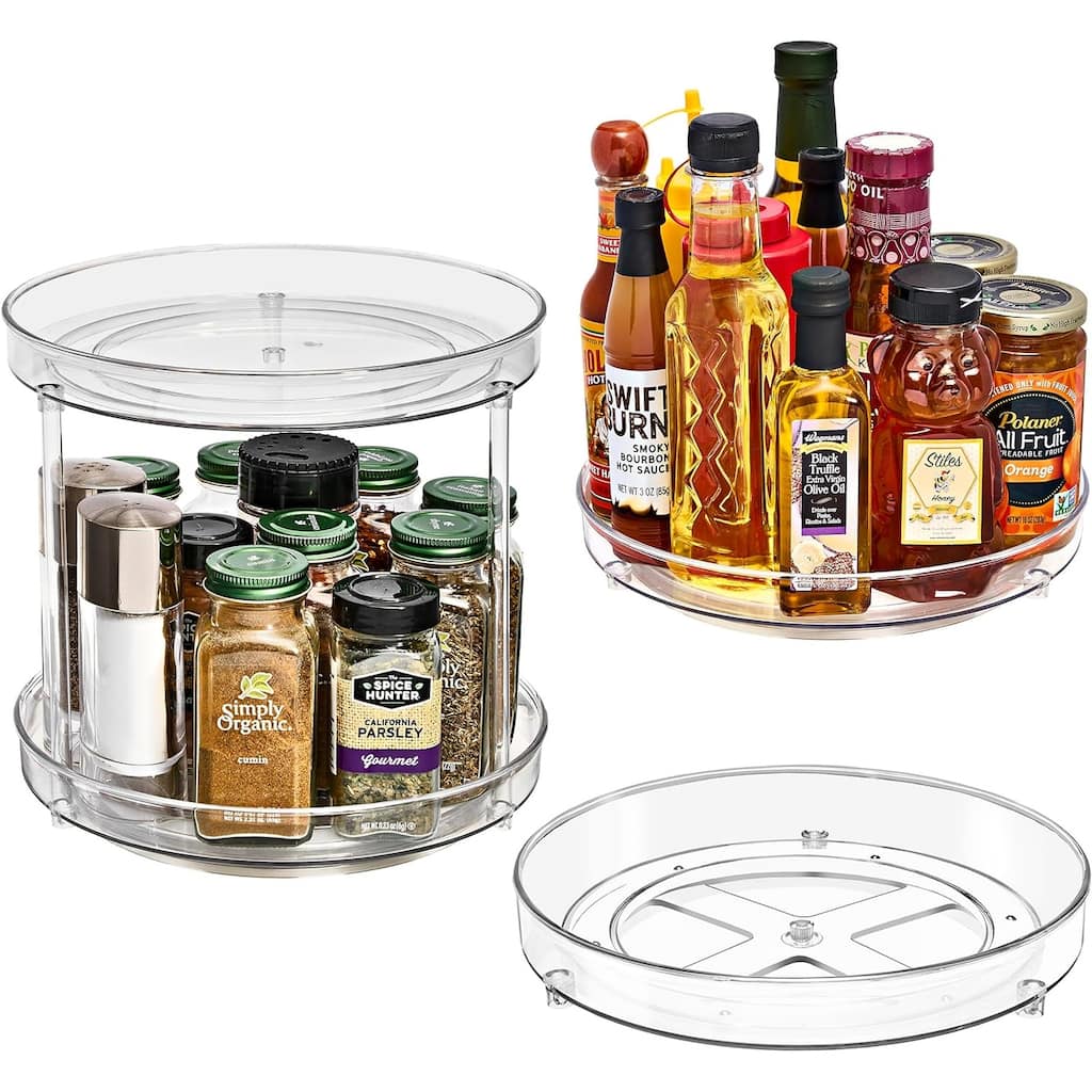 Sorbus Lazy Susan Organizer Set for Refrigerator Turntable Pantry Makeup - Set