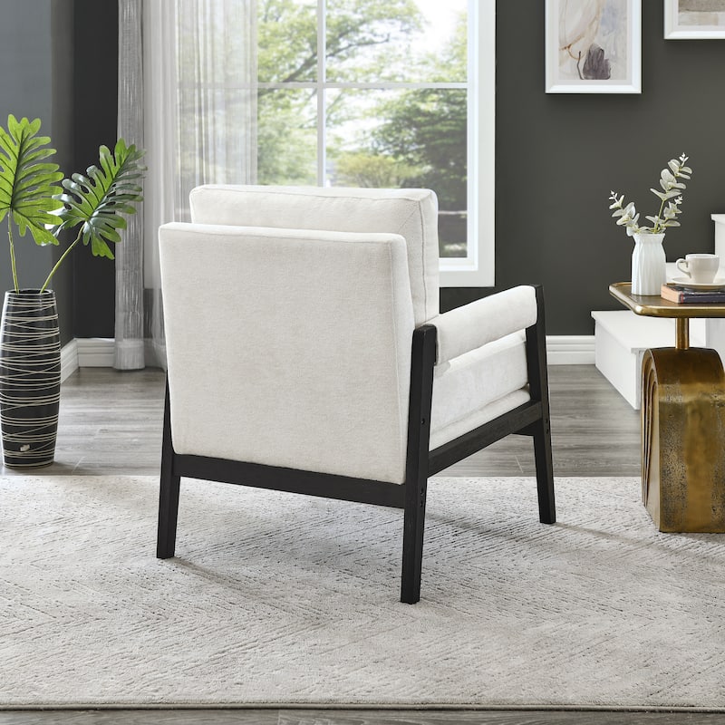 Roundhill Furniture Kelly Mid-Century Modern Chenille Upholstered Accent Armchair