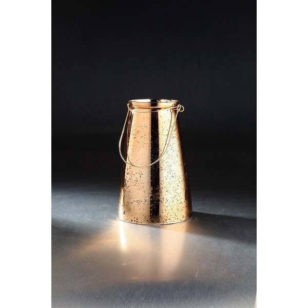 10" Bronze Hand Blown Glass Jar Tabletop Decor - N/A