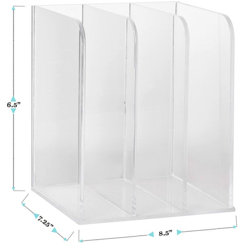 Flash Furniture GS-TS007-MS Brody 7-1/4" Tall Clear File and Notebook