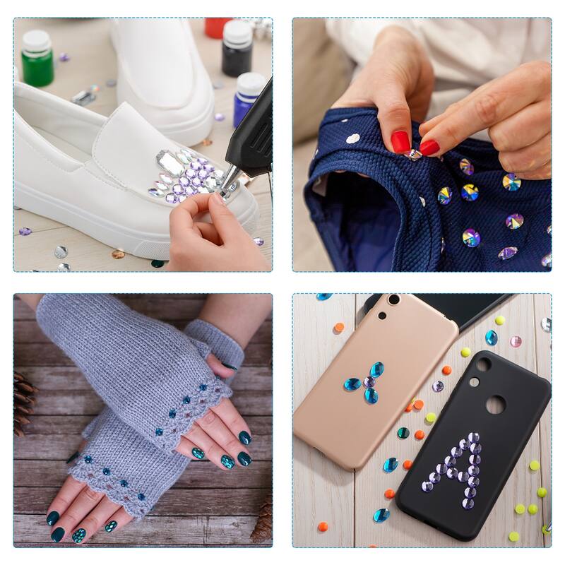 25mm Flat Back Round Acrylic Rhinestones, 100 Pack Plastic Circle Gems