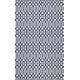 preview thumbnail 14 of 28, Martha Stewart by SAFAVIEH Joanneke Cotton Rug 4' x 6' - Blue/Grey - Rectangle