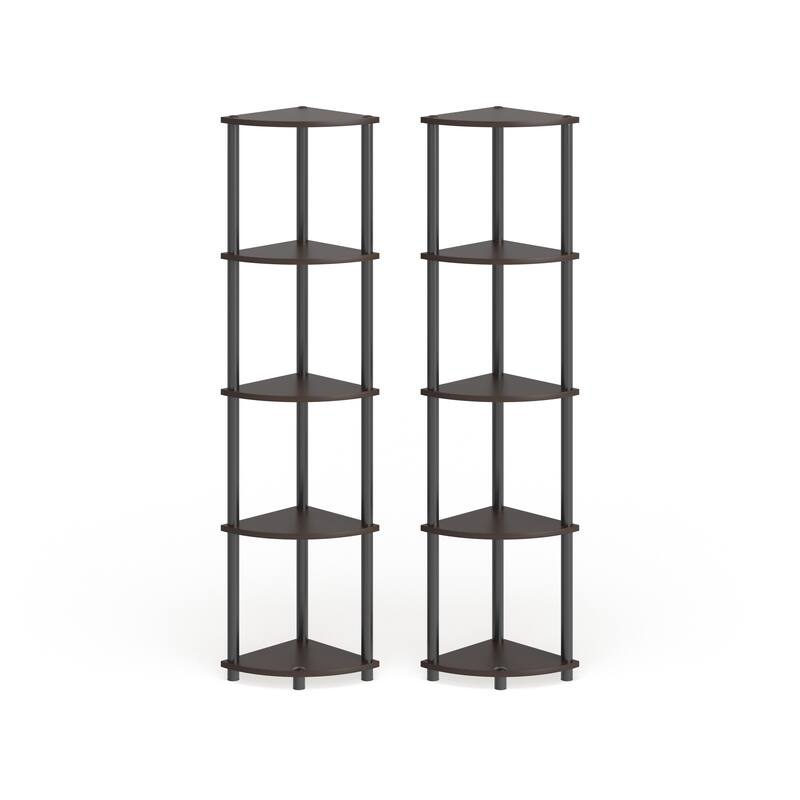 Porch & Den St. Marks 5-tier Corner Shelving Unit (Set of 2)