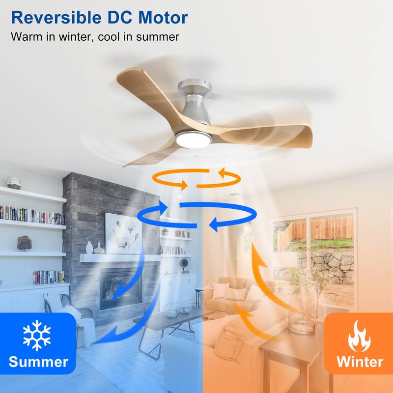 Ceiling Fans with Lights and APP: Flush Mount Low Profile Ceiling Fan for Bedroom - Dimmable Indoor Outdoor Fan
