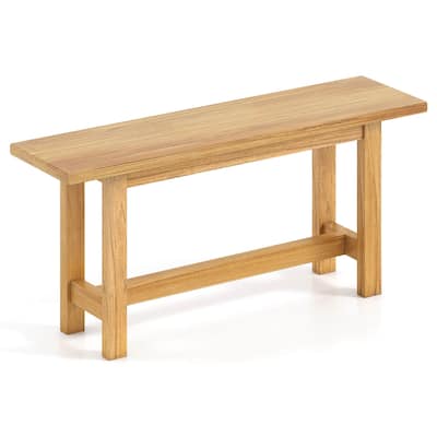 Costway 1/2 PCS Outdoor Teak Wood Bench 2-Person Loveseat Seating for - See Details