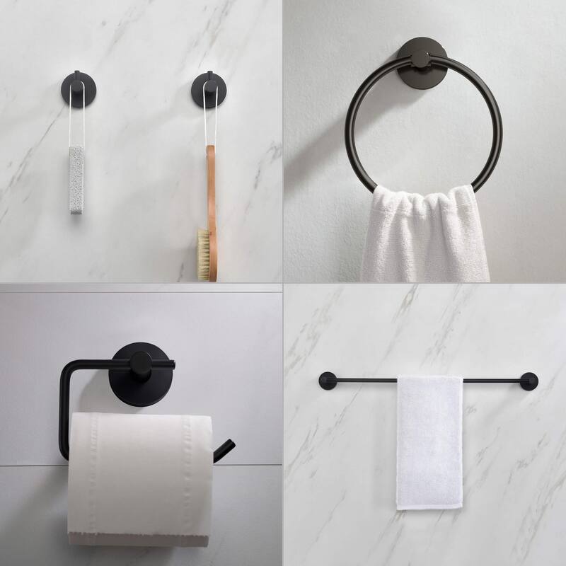 Circular 5-Piece Bathroom Hardware Set
