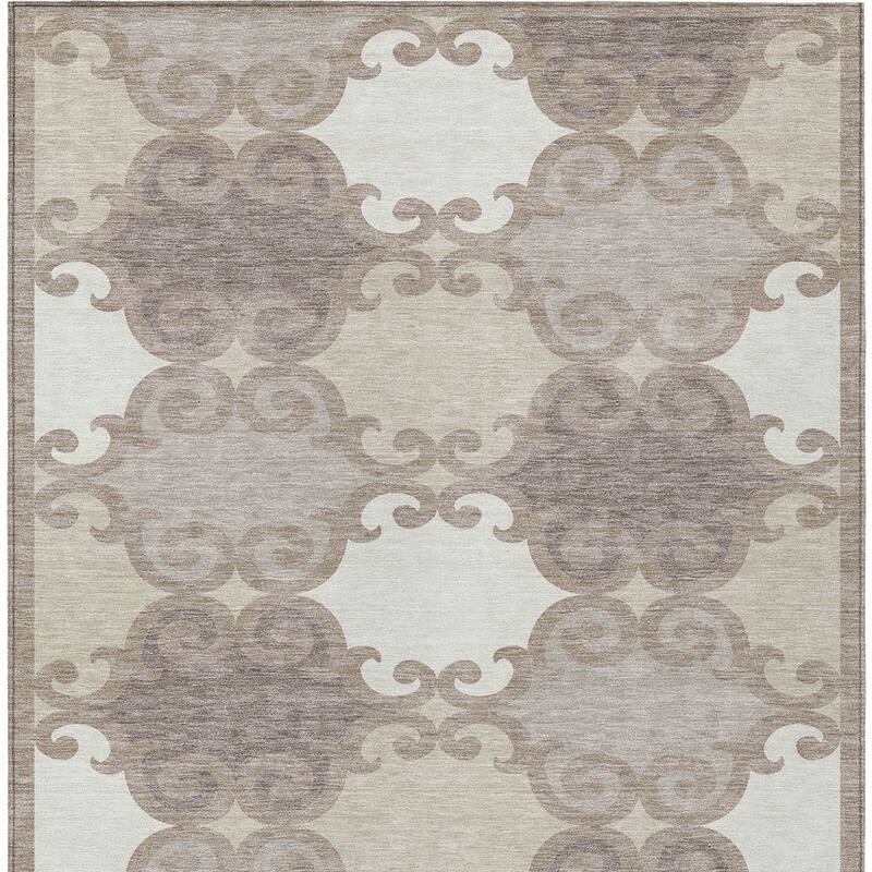 HomeRoots Trellis Transitional Rectangle Outdoor Rug