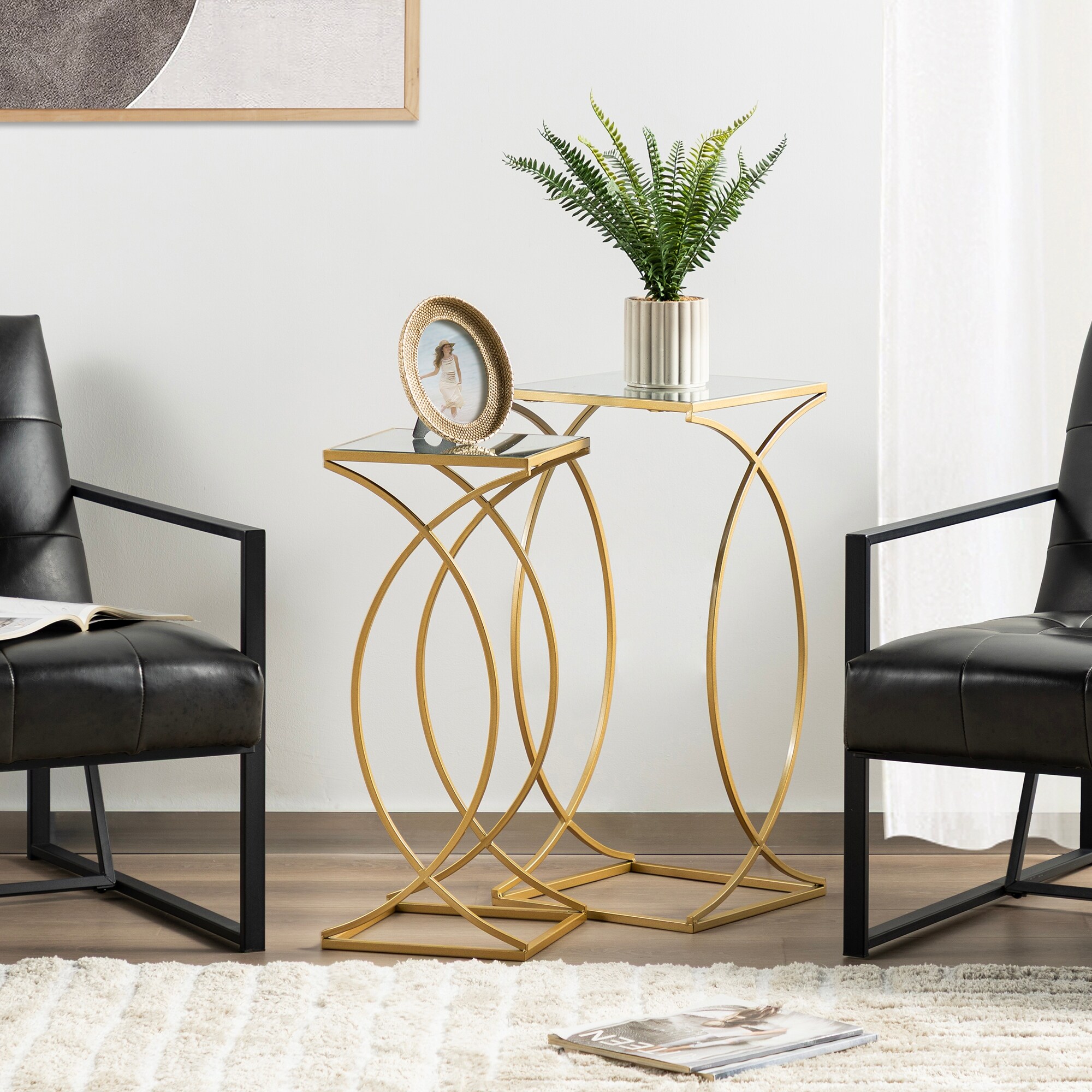 Glitzhome-Set-of-2-Glam-Glass-