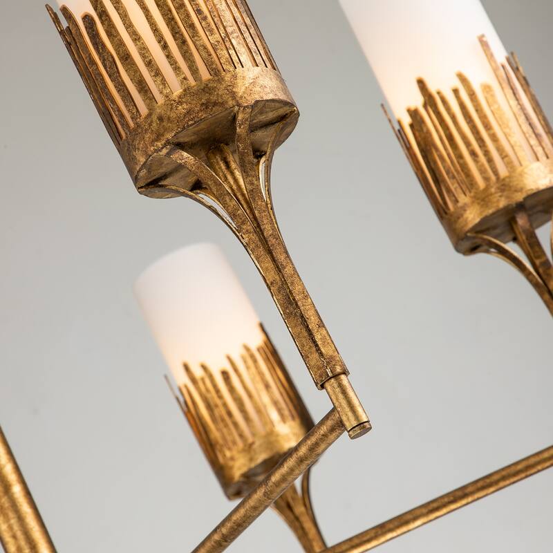 Sawgrass 6 Lt Chandelier in Gold Leaf - 33 x 33 z 27.5
