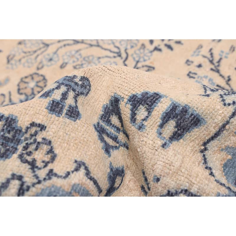 ECARPETGALLERY Hand-knotted Antalya Vintage Beige Wool Rug - 6'9 x 9'5