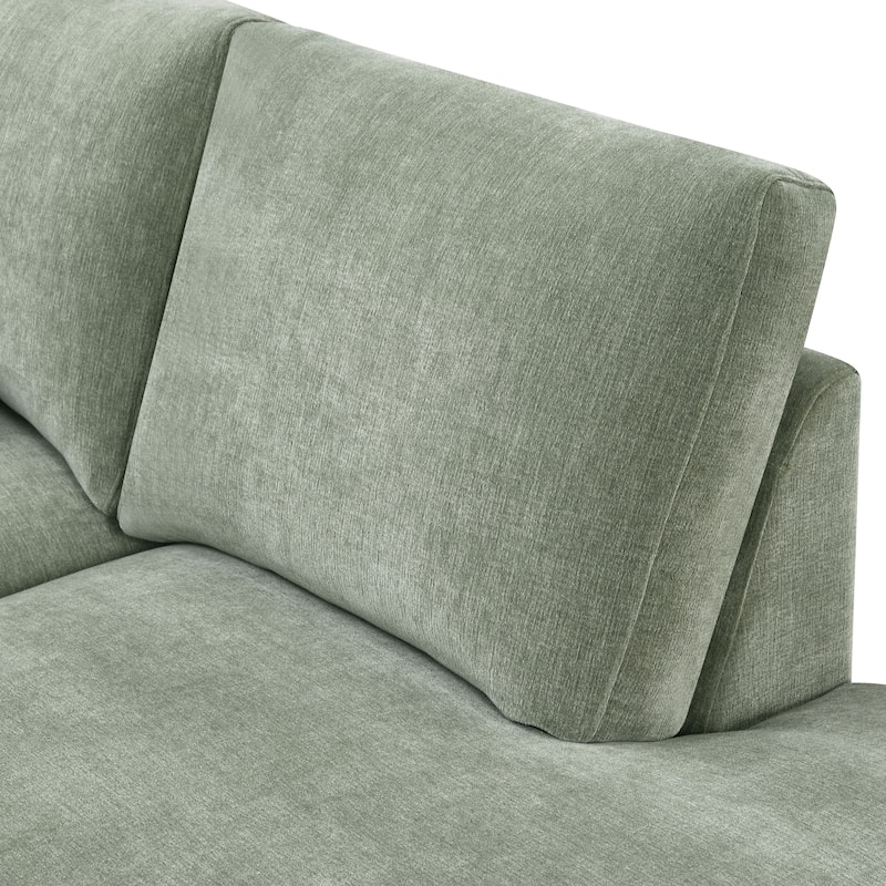 Furniture of America Lurek Mid Century Modern Chenille Sectional Sofa with Chaise.