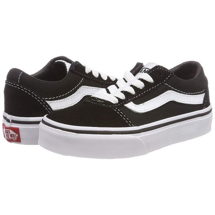 vans size 3 black and white