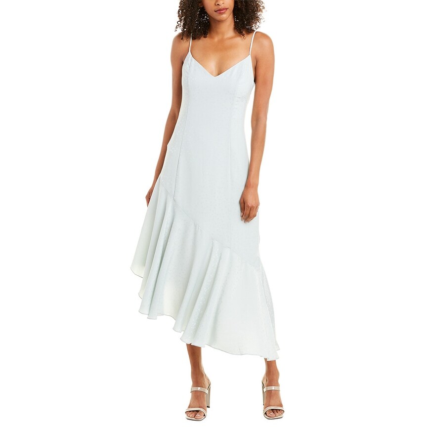 white slip midi dress