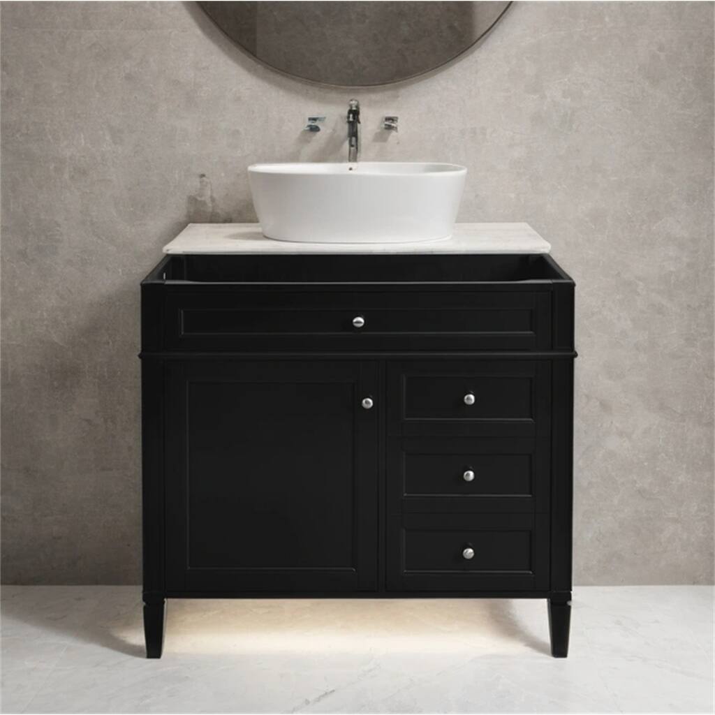 36" Wood Bathroom Vanity with 2 Drawers (No Top Sink)