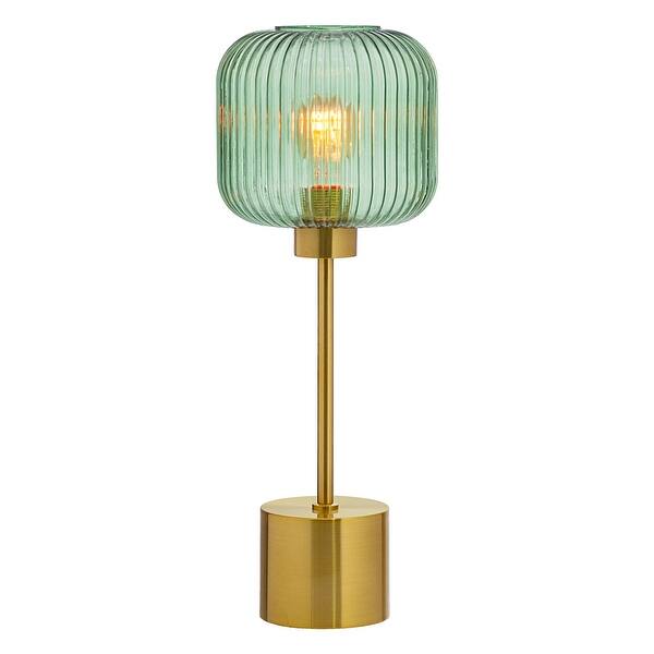 Rowan River of Goods 21.25Inch Brushed Gold Metal Table Lamp with