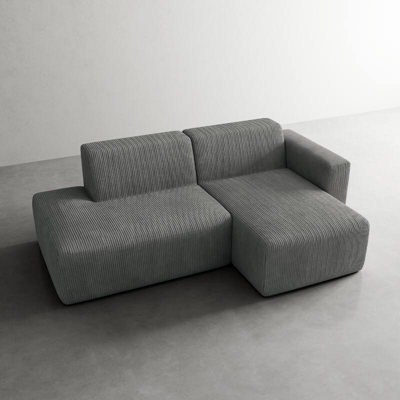 Oversized Corduroy Modular Sectional Fabric Sofa Set