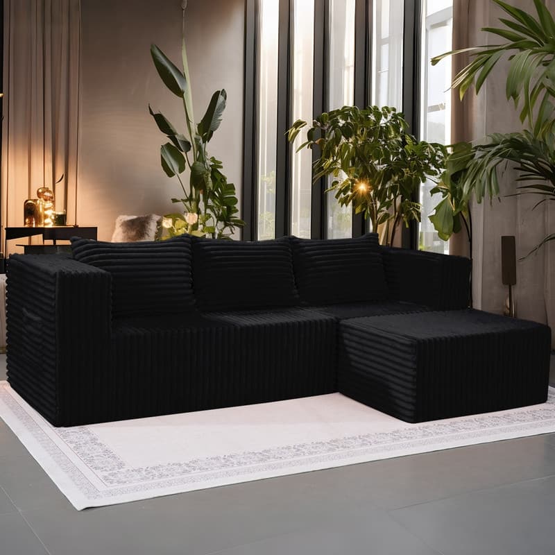 Cloud Sectional Couch with Chaise, L Shaped Modern Modular Sofa