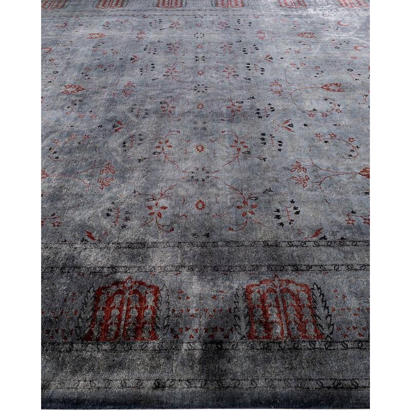 Contemporary Overdyed Wool Hand Knotted Area Rug - 9' 2" x 11' 9"