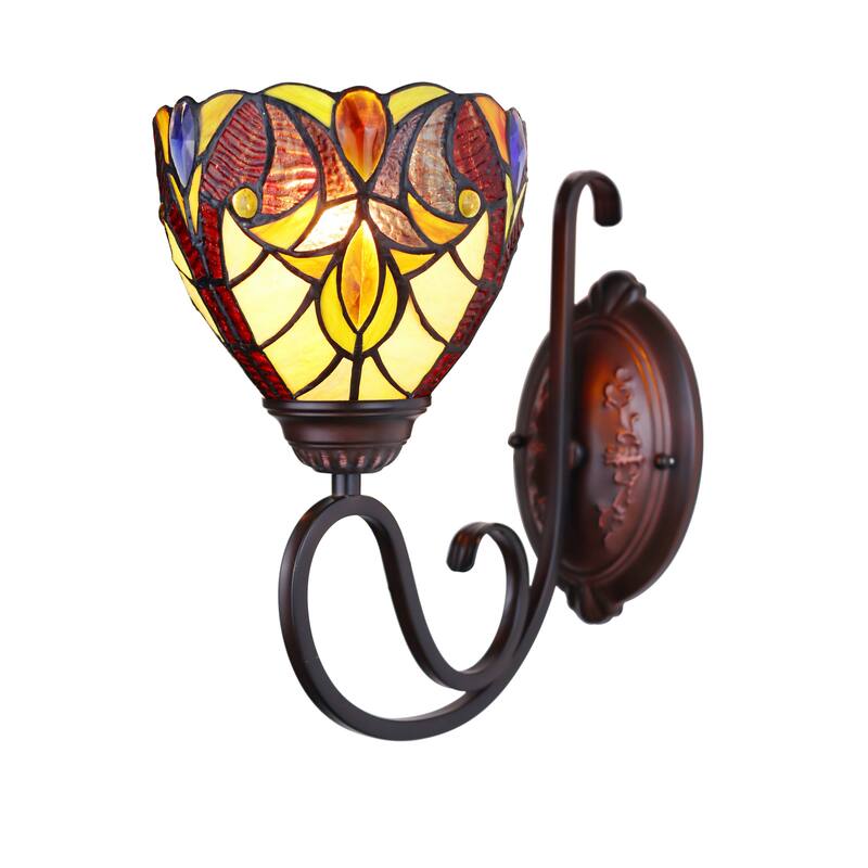 Tiffany Victorian Design 1-light Dark Bronze Wall Sconce