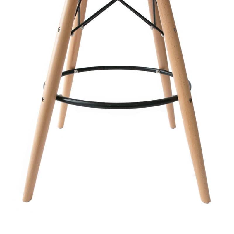 Counter Stool With Back Plastic Molded Wooden Eiffel Base For Kitchen Island Hotel Work High Chair