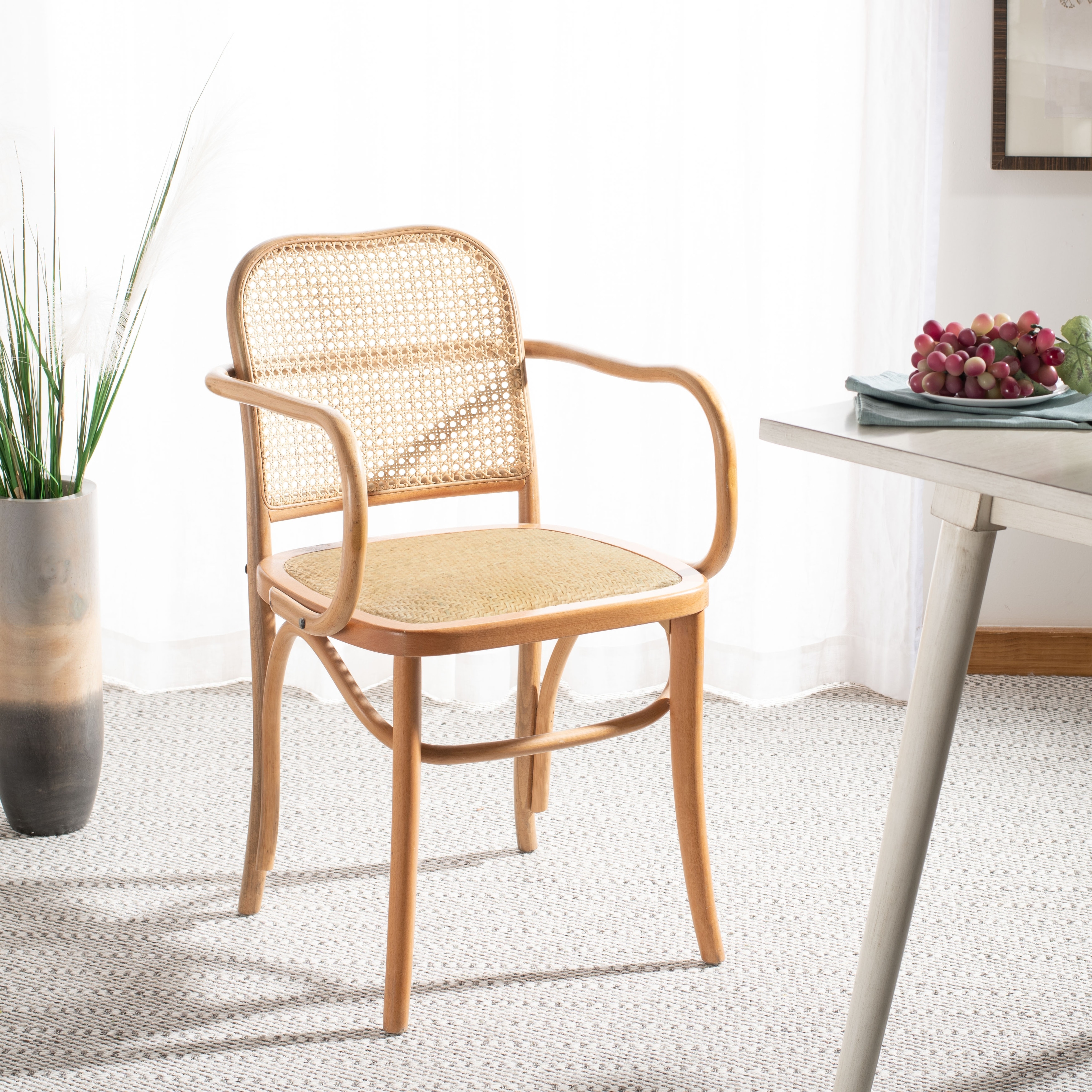 SAFAVIEH Keiko Modern Natural Cane Dining Chair 21.3