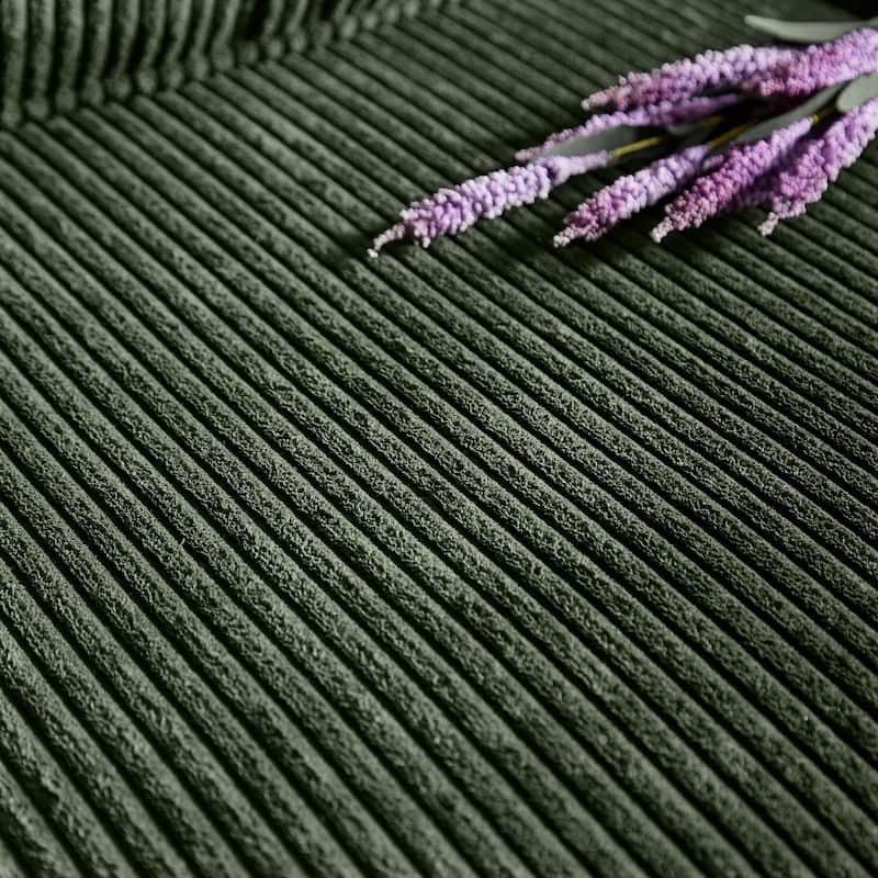 83.86" Corduroy Fabric 3-Seater Sofa with Cup Holders