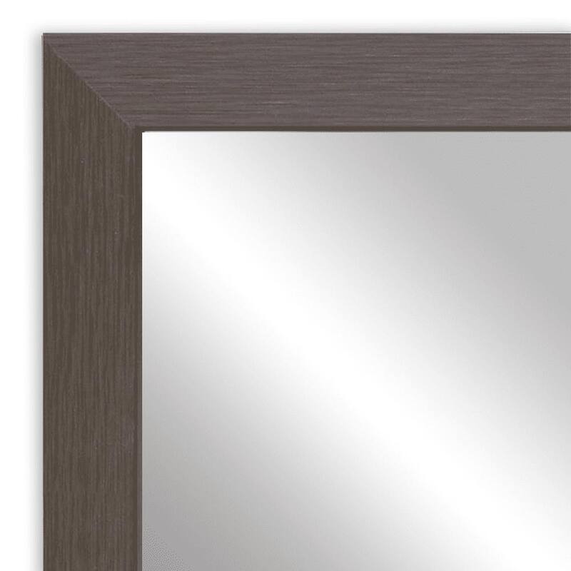 Frame My Mirror Espresso Textured Framed Vanity Mirror, Meade Design