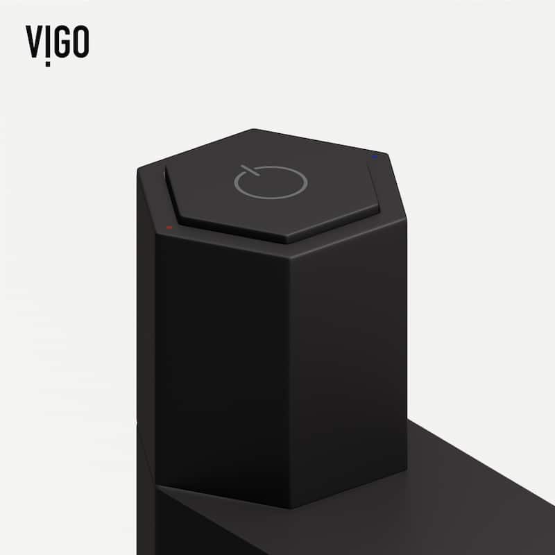 VIGO Nova 8" H Button Operated Single Hole Bathroom Faucet