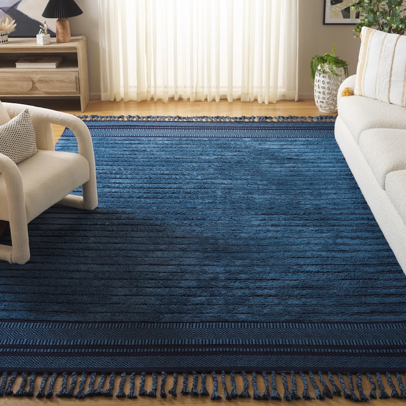 SAFAVIEH Handmade Kilim Roxani Yosra Transitional Cotton Rug - 8' x 10' - Blue