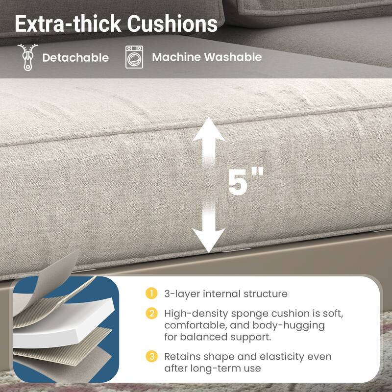 All-weather Outdoor 2 Seats Sofa Couch for Balcony, Garden, Deck, Backyard