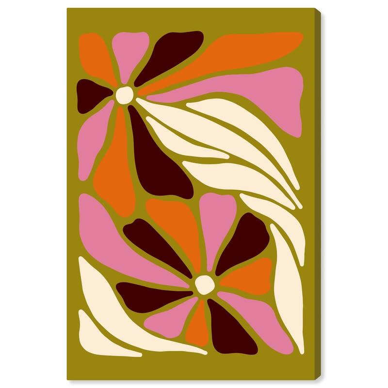 Wynwood Studio Canvas Floral and Botanical Pop Culture Floral Green and Army Green Modern & Contemporary Wall Art Canvas Print